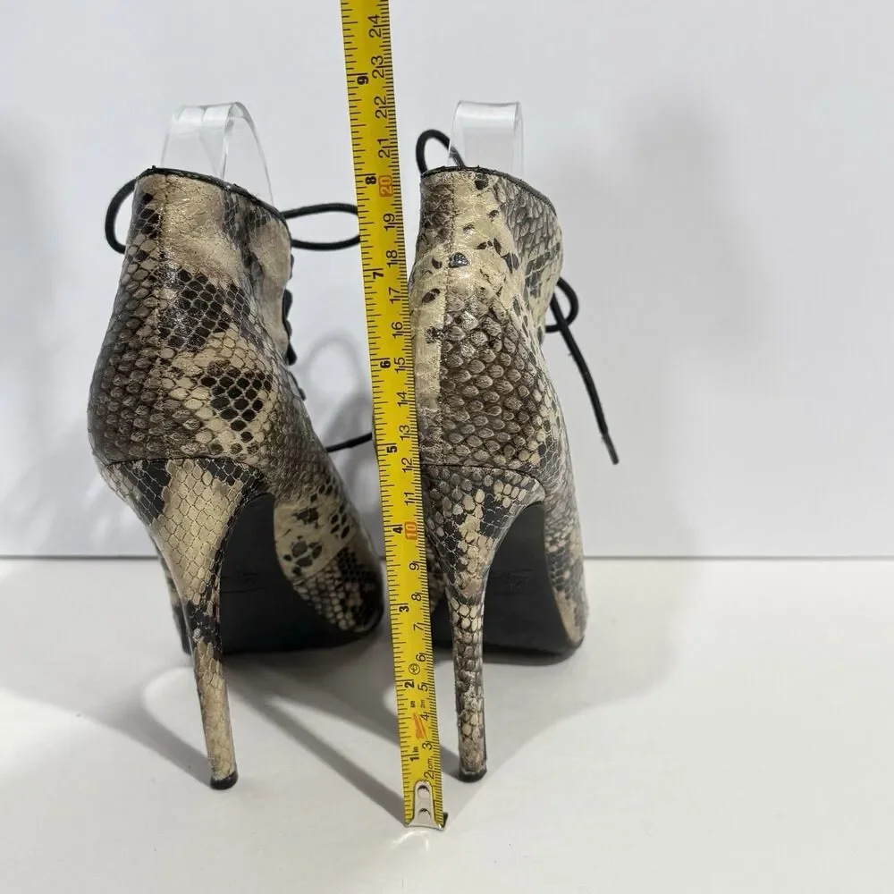 ZiGi Soho Martyr Women's Faux Leather Zipper Stiletto Ankle Boots Size 8 snake - Picture 12 of 16